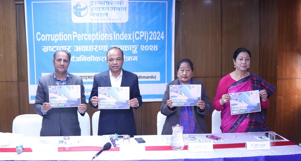 नेपाल भ्रष्टाचार हुने देशमध्ये १०७ औं स्थानमा