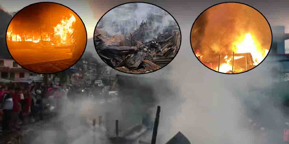 अछाममा आगलागी, साँफेबगर हाटबजारका सात पसल जलेर खरानी