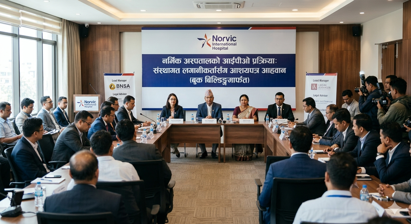नर्भिक अस्पतालले बुक बिल्डिङ्गमार्फत आईपीओ प्रक्रिया अघि बढायो, संस्थागत लगानीकर्तासँग आशयपत्र आह्वान