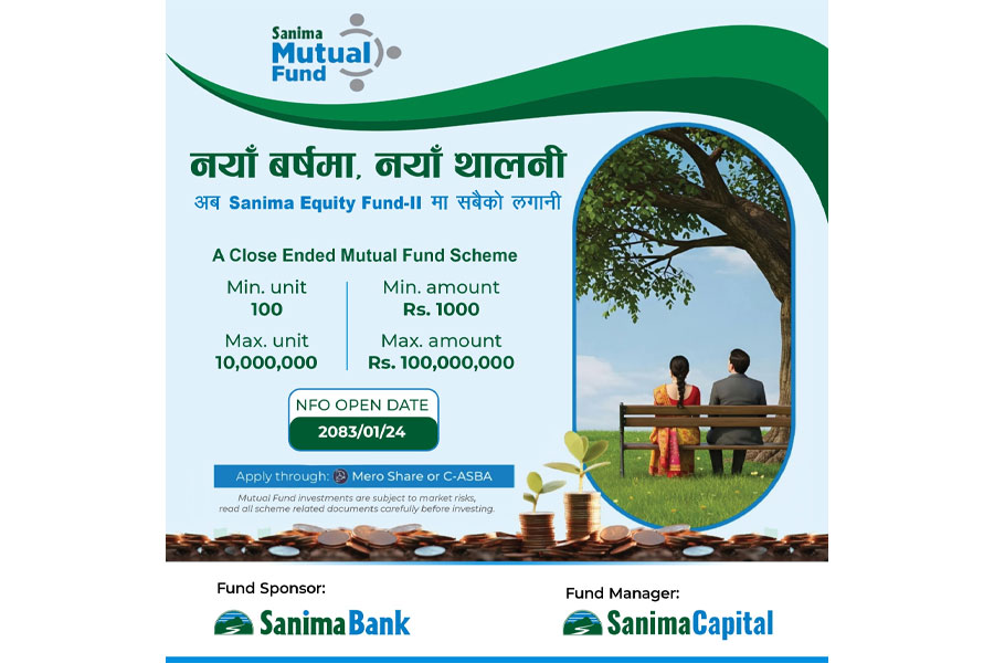 सानिमा इक्विटी फण्ड २ मा आवेदन दिने म्याद जेठ ७ सम्म थप