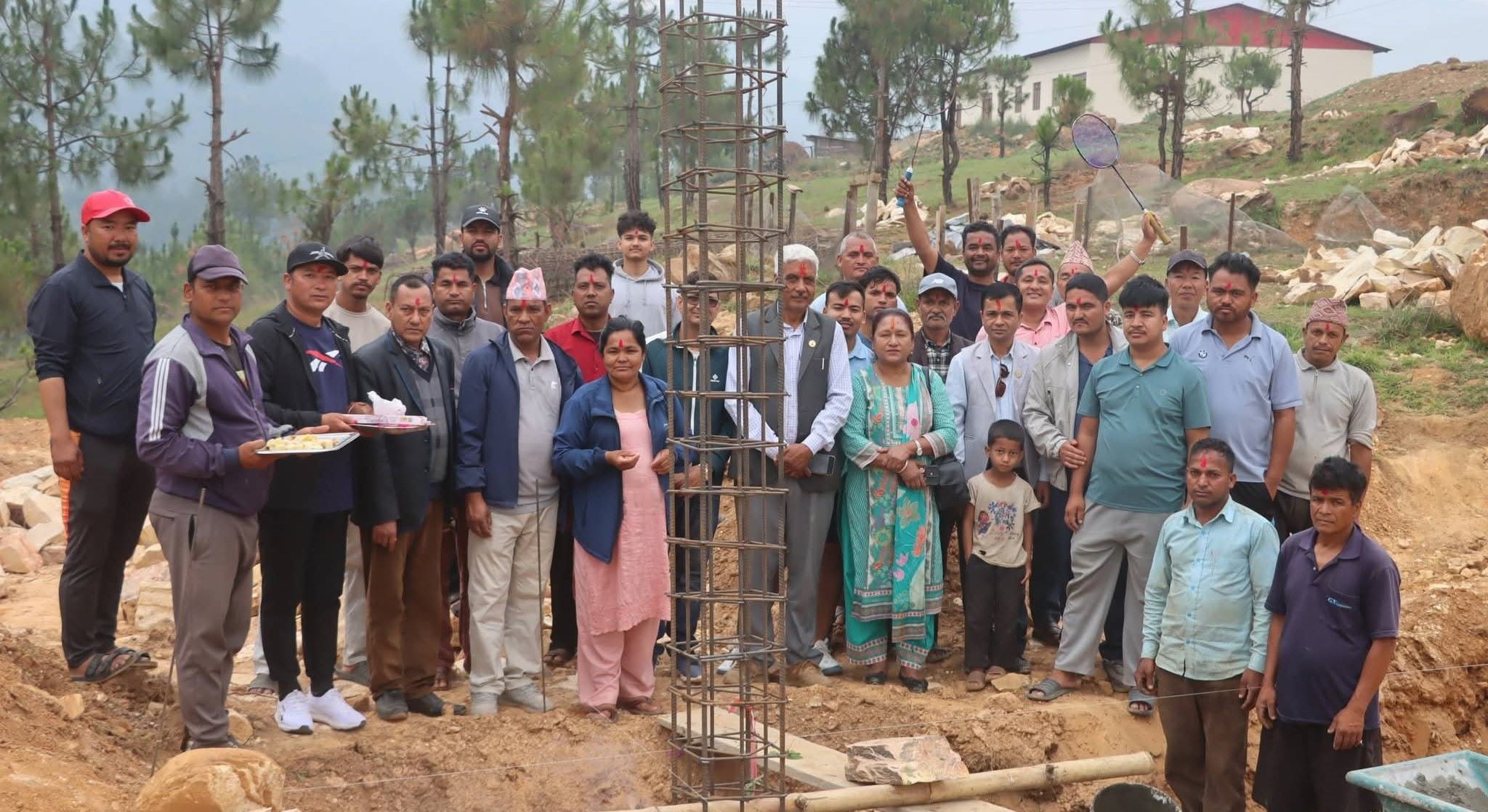 सल्यानको बागचौरमा ४५ लाख लागतमा ब्याडमिन्टन कवर्ड हल निर्माण सुरु