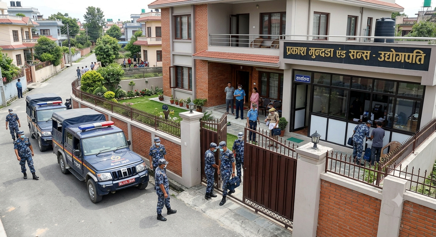 विशेष सूचनापछि उद्योगी प्रकाश मुन्दडाको घर र कार्यालयमा प्रहरीको खानतलासी, शंकास्पद सामग्री फेला परेन