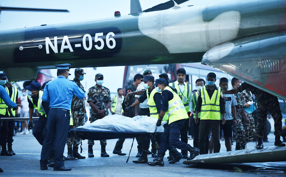 दुर्घटनाग्रस्त तारा एयरमा सवार सबै यात्रुको शवलाई काठमाडौं ल्याइएको छ