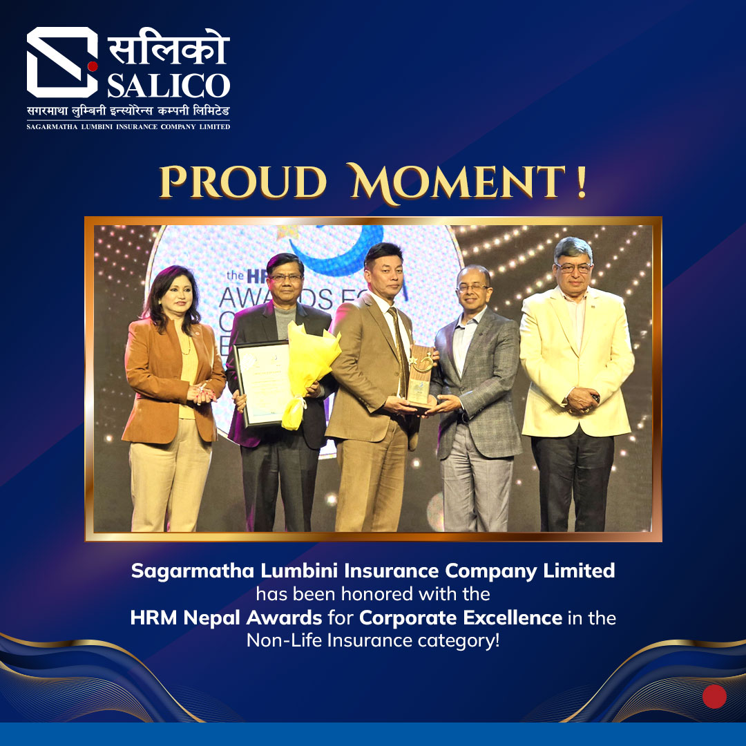 Sagarmatha Lumbini Insurance Wins Prestigious HRM Nepal Award for Corporate Excellence 
