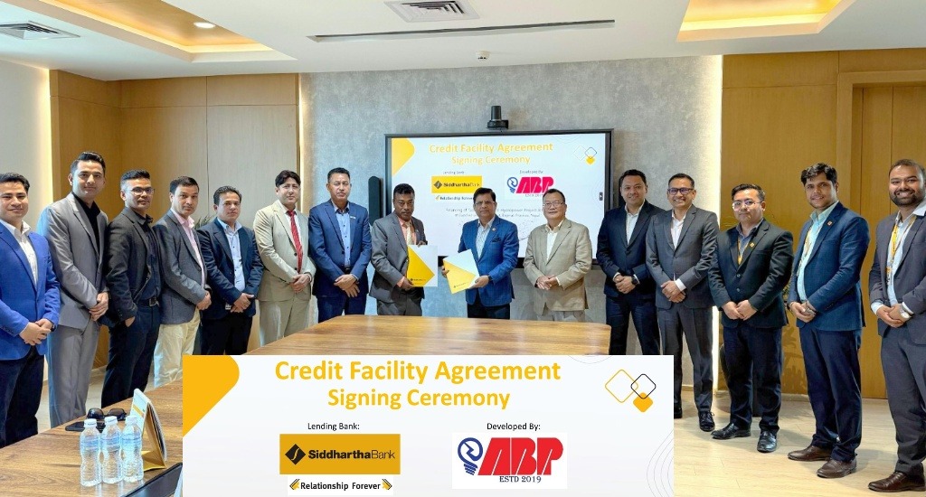 एबीपी इनर्जी र सिद्धार्थ बैंकबीच ८ मेगावाटको तादी घ्याङफेदीमा कर्जा लगानी सम्झौता, 'हाइड्रो टुरिजमको पनि राम्रो सम्भावना'