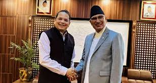 अर्थमन्त्री पौडेल र भाजपाका विदेश विभाग प्रमुख चौथाइवालेबीच भेटवार्ता