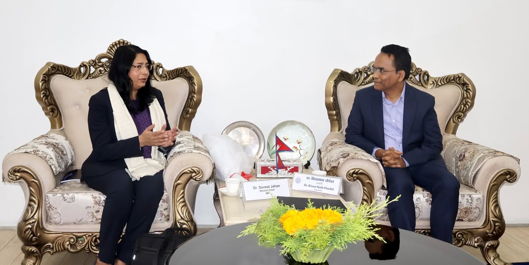 आईएमएफको विस्तारित ऋण सुविधा अन्तर्गत छैटौं समीक्षासम्बन्धी प्रारम्भिक बैठकमा गभर्नर पौडेल र मिसन प्रमुख जहानबीच भेटवार्ता