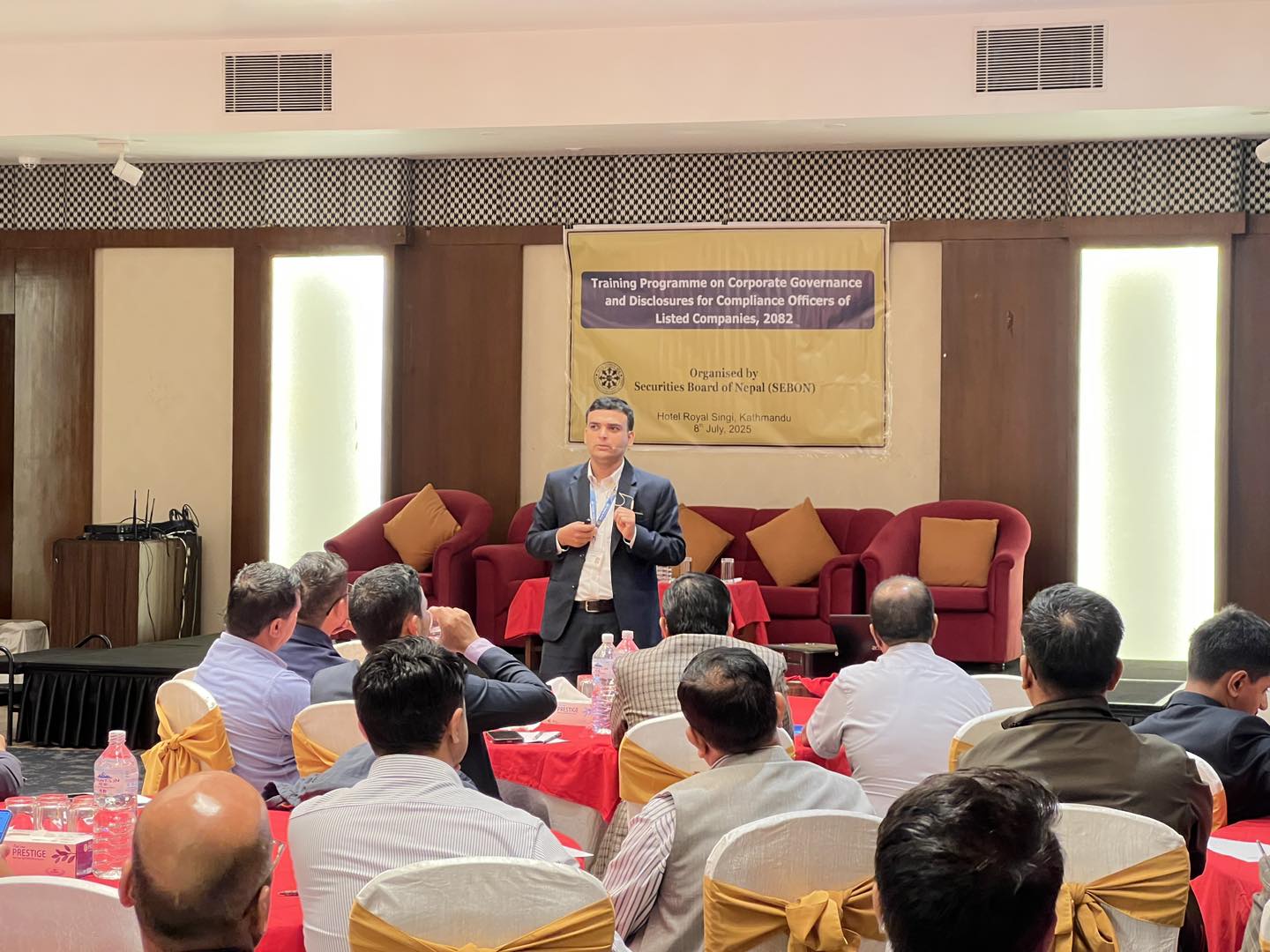 सूचीकृत जलविद्युत् कम्पनीका अनुपालन अधिकृतहरूका लागि तालिम सम्पन्न