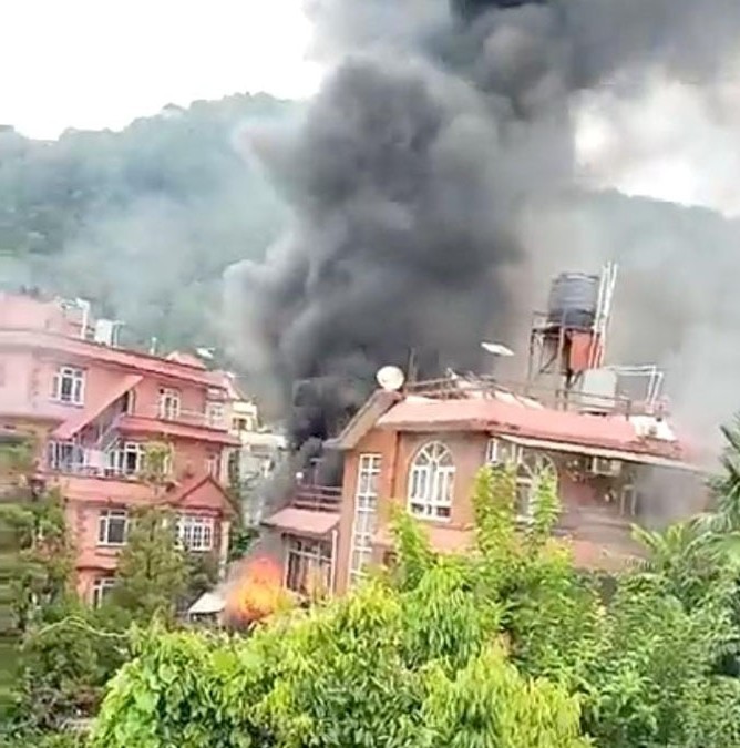 राष्ट्रपती रामचन्द्र पौडेलको निजी निवासमा आगजनी