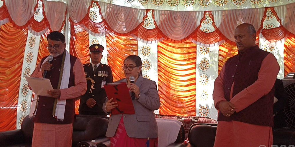 मधेश प्रदेशका नवनियुक्त मुख्यमन्त्री जितेन्द्रप्रसाद सोनलले पद तथा गोपनीयताको शपथ लिए