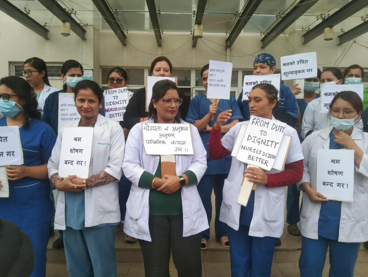 सरकारी सरहको पारिश्रमिक पाउने सहमतिपछि निजी अस्पतालका नर्सहरू काममा फर्किए