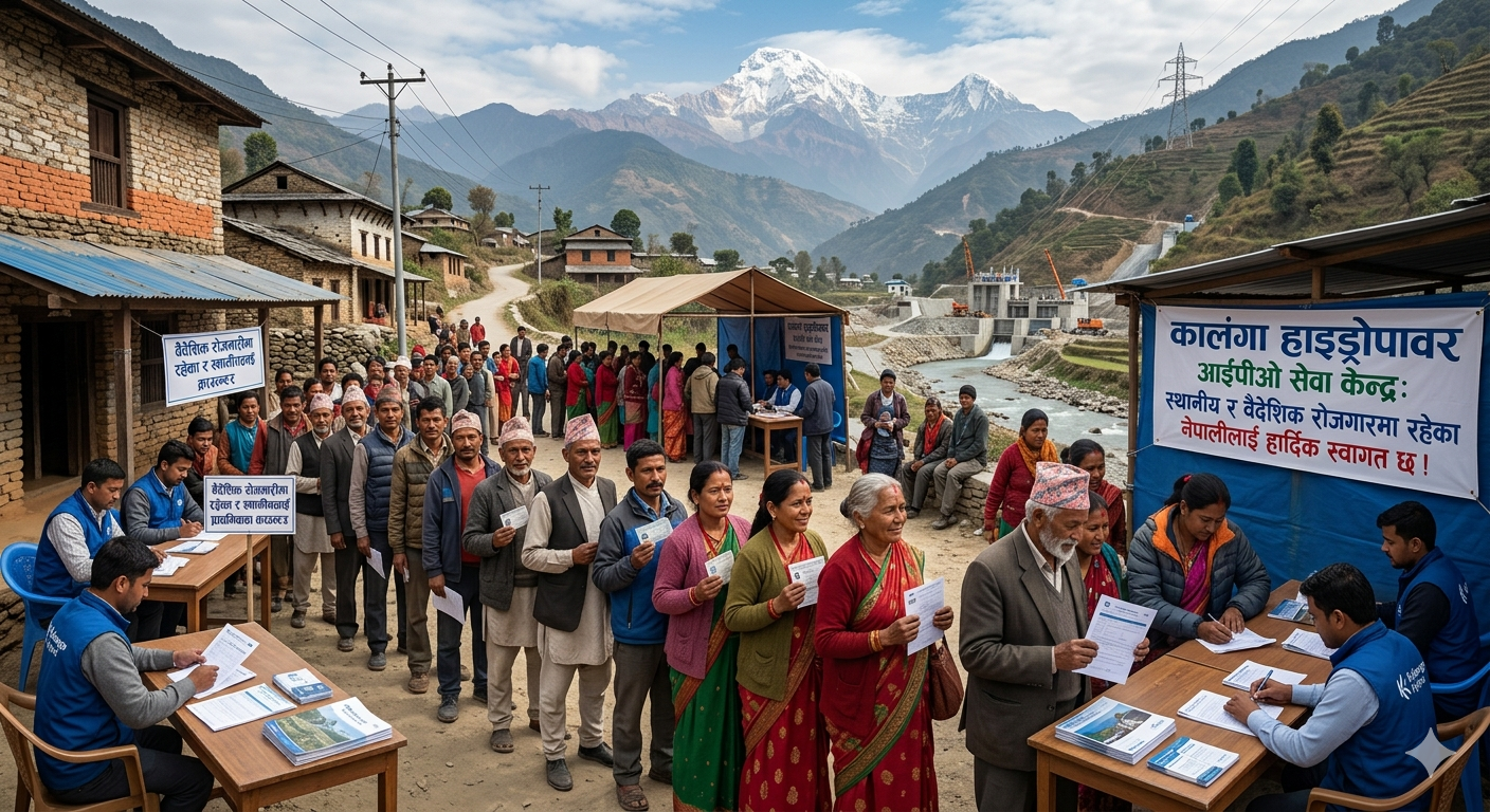 कालंगा हाइड्रोको आईपीओ आजदेखि खुला, स्थानीय र वैदेशिक रोजगारीमा रहेका नेपालीलाई प्राथमिकता